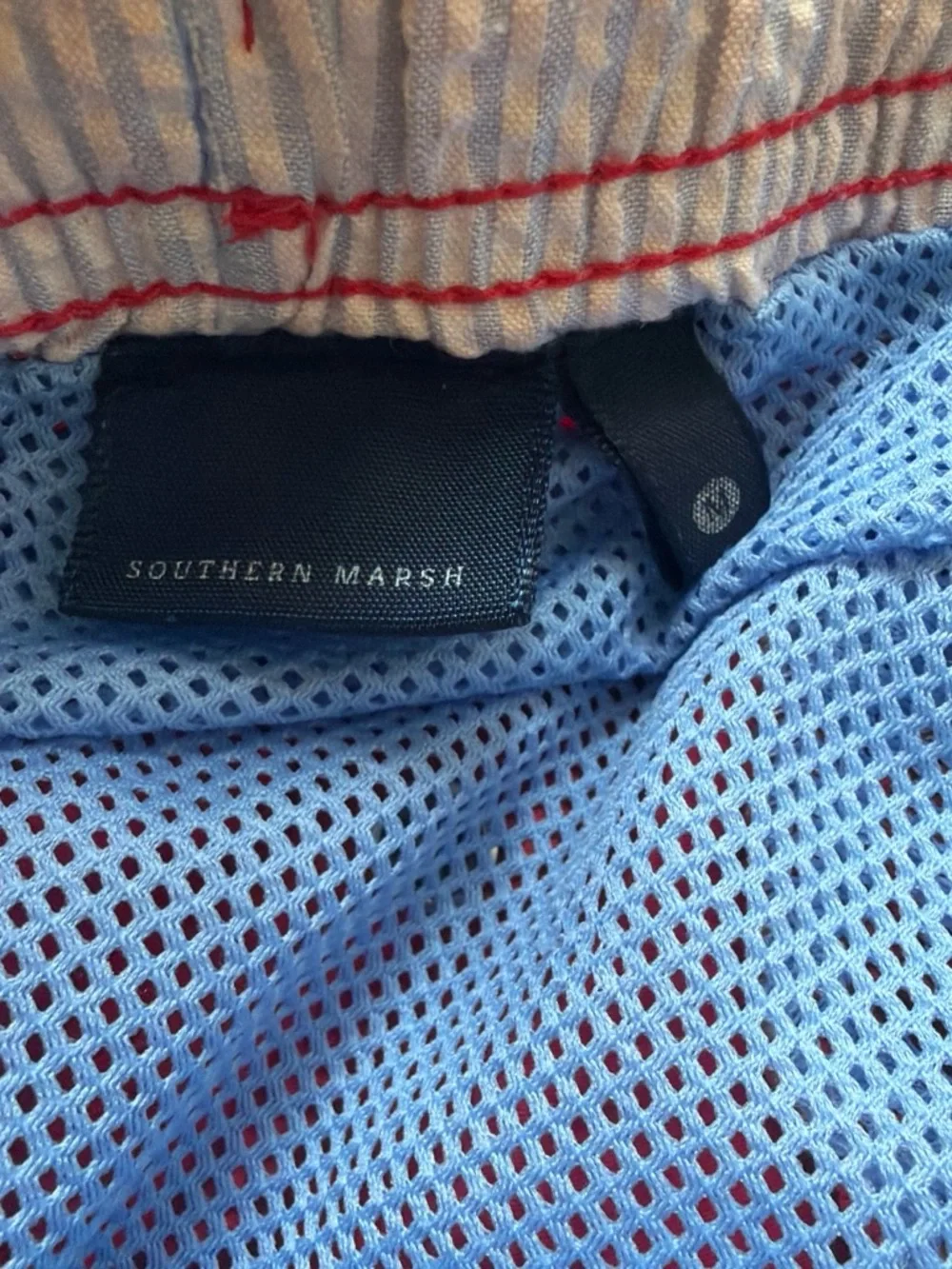 Southern Marsh Coral Red Swim Trunks with Drawstring